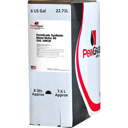 D-A Lubricant Co PennGrade Synthetic Blend Motor Oil SAE 10W30 - 6 Gallon Bag-in-a-Box 62735